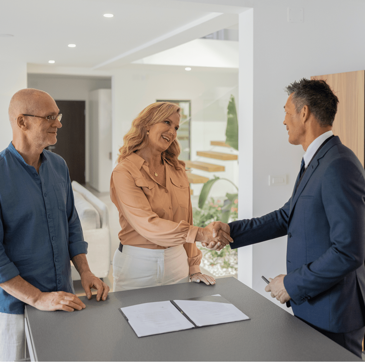 Real estate deal handshake
